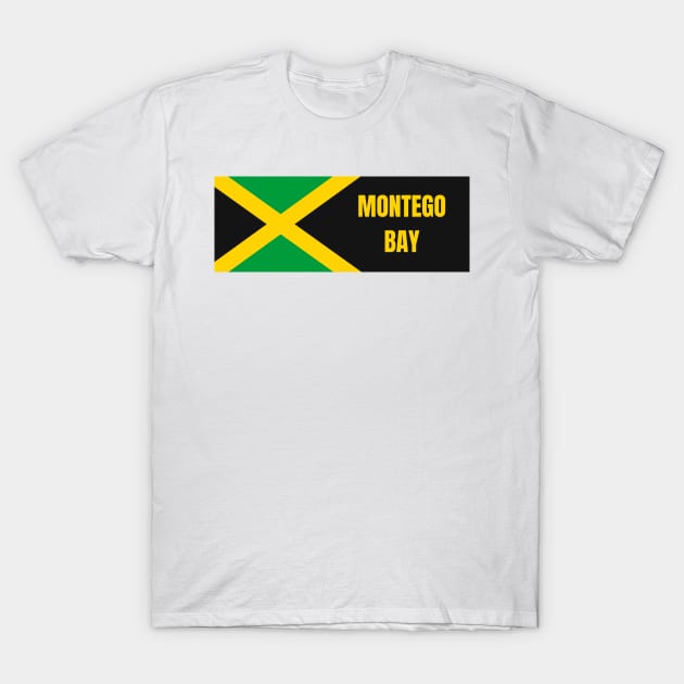 Montego Bay City in Jamaican Flag T-Shirt by aybe7elf